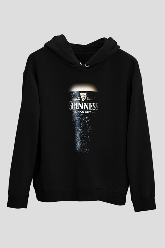 Alkol Siyah Unisex Hoodie