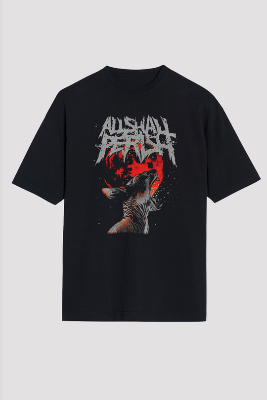 All Shall Perish Siyah Unisex Oversize Tişört T-Shirt