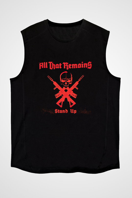 All That Remains Baskılı Unisex Siyah Kolsuz Tişört