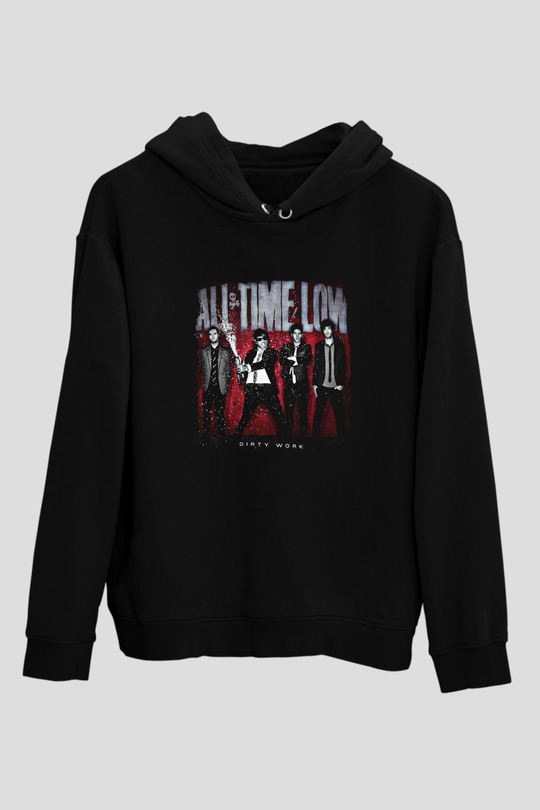 All Time Low Baskılı Unisex Siyah Hoodie