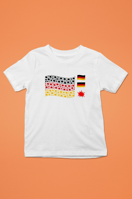 Almanya Baskılı Beyaz Unisex Çocuk Tişört