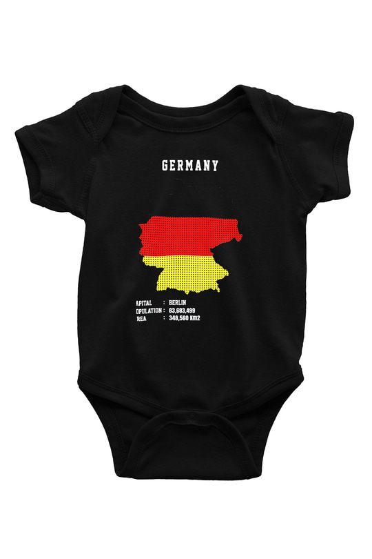 Almanya Siyah Bebek Body - Zıbın