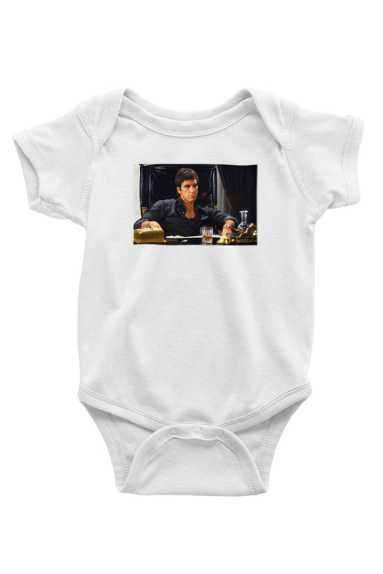Alpacino Baskılı Beyaz Unisex Bebek Body - Zıbın