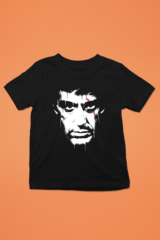 Alpacino Baskılı Siyah Unisex Çocuk Tişört