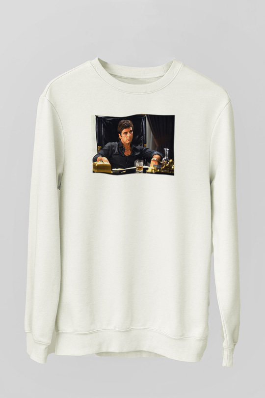 Alpacino Beyaz Unisex Sweatshirt
