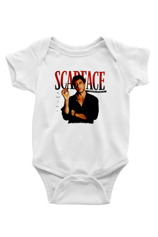 Alpacino Scarface Beyaz Bebek Body - Zıbın