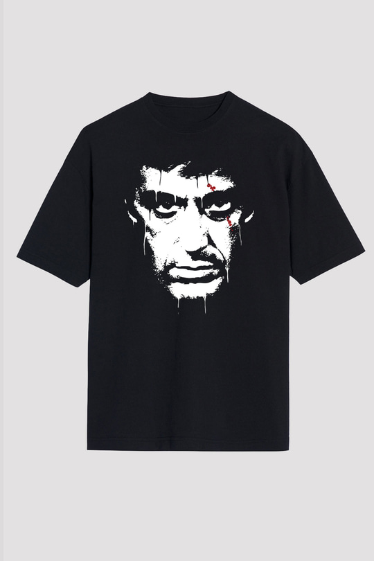 Alpacino Siyah Unisex Oversize Tişört T-Shirt