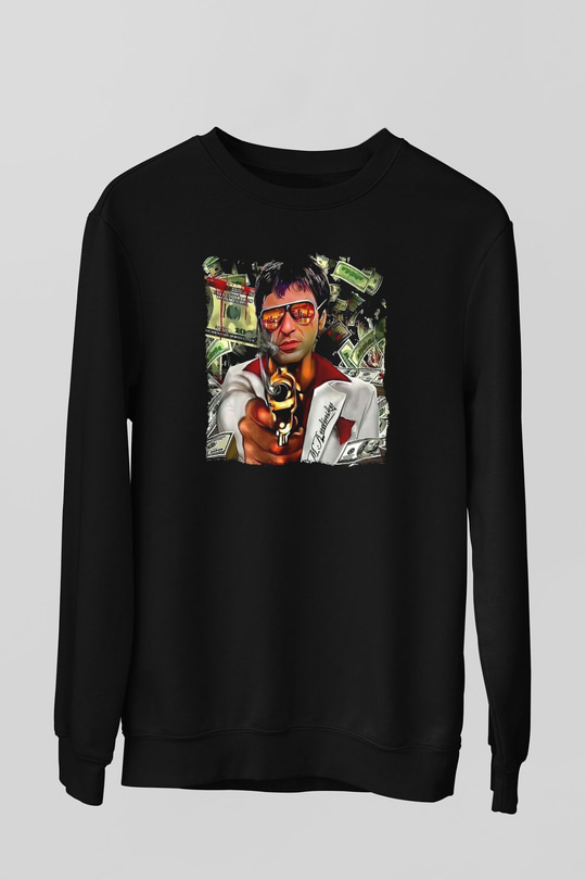 Alpacino Siyah Unisex Sweatshirt