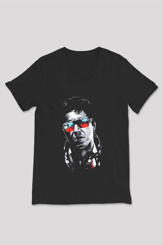 Alpacino Siyah Unisex V Yaka Tişört T-Shirt