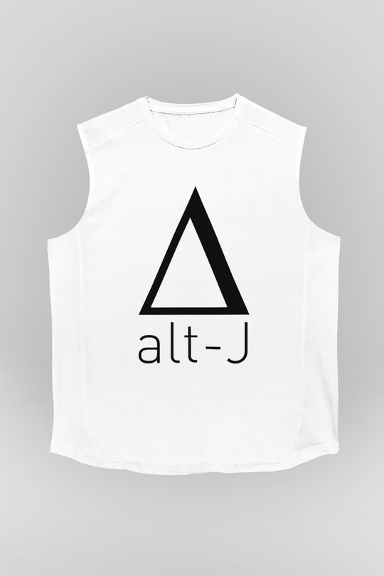 Alt-J Beyaz Unisex Kolsuz Tişört