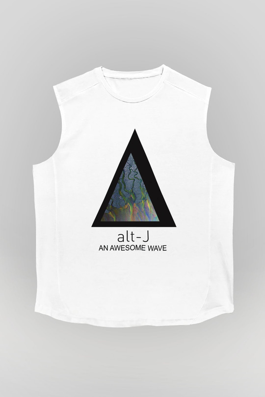 Alt-J Beyaz Unisex Kolsuz Tişört