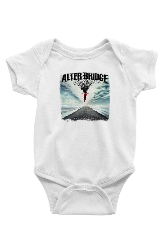 Alter Bridge Baskılı Unisex Beyaz Bebek Body - Zıbın
