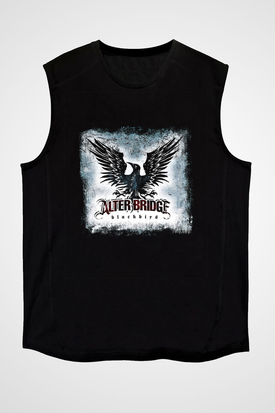 Alter Bridge Baskılı Unisex Siyah Kolsuz Tişört