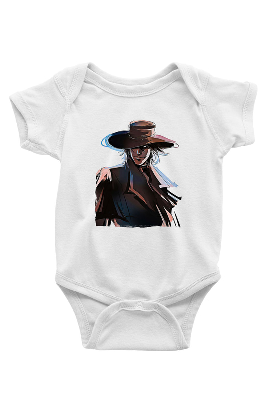 Alucard Baskılı Beyaz Unisex Bebek Body - Zıbın