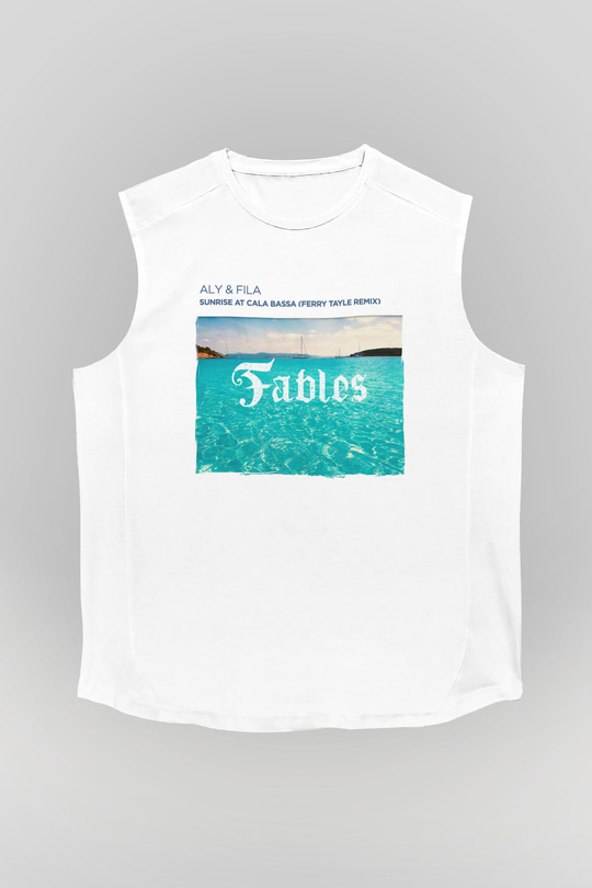 Aly & Fila Beyaz Unisex Kolsuz Tişört