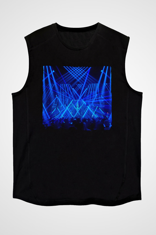 Aly & Fila Siyah Unisex Kolsuz Tişört