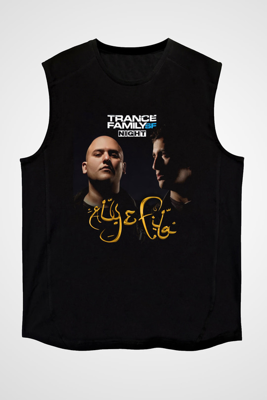 Aly & Fila Siyah Unisex Kolsuz Tişört