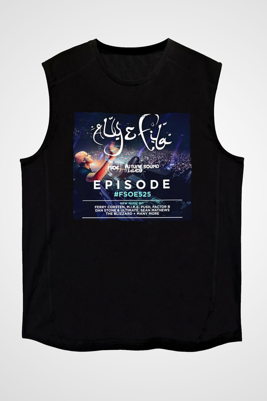 Aly & Fila Siyah Unisex Kolsuz Tişört