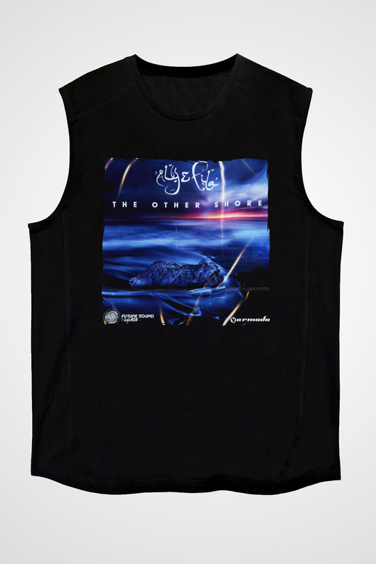Aly & Fila Siyah Unisex Kolsuz Tişört