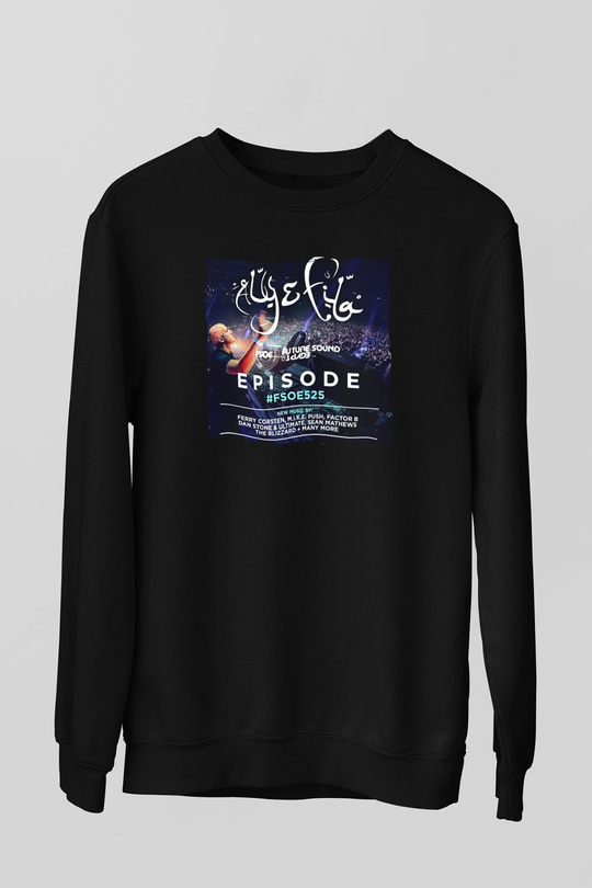 Aly & Fila Siyah Unisex Sweatshirt