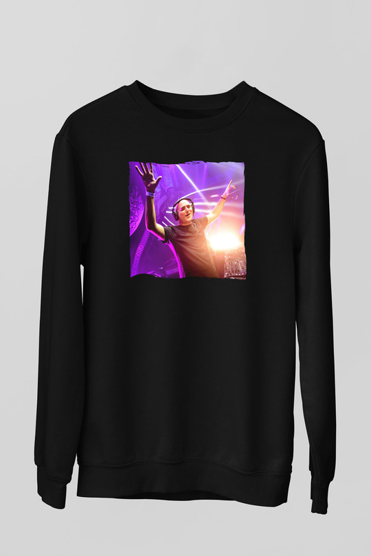 Aly & Fila Siyah Unisex Sweatshirt