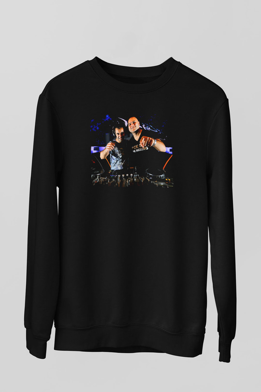 Aly & Fila Siyah Unisex Sweatshirt