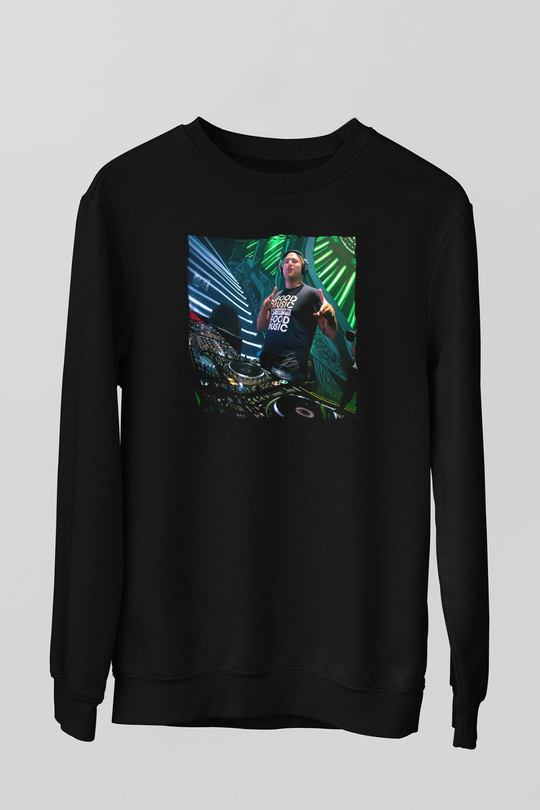 Aly & Fila Siyah Unisex Sweatshirt