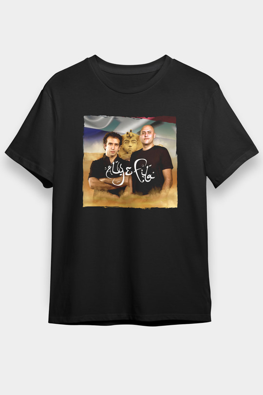 Aly & Fila Siyah Unisex Tişört T-Shirt - TişörtFabrikası