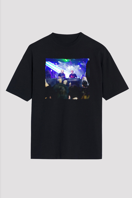 Aly & Fila Siyah Unisex Tişört T-Shirt - TişörtFabrikası