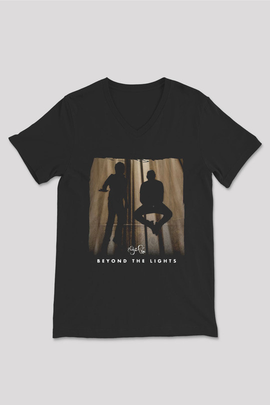 Aly & Fila Siyah Unisex V Yaka Tişört