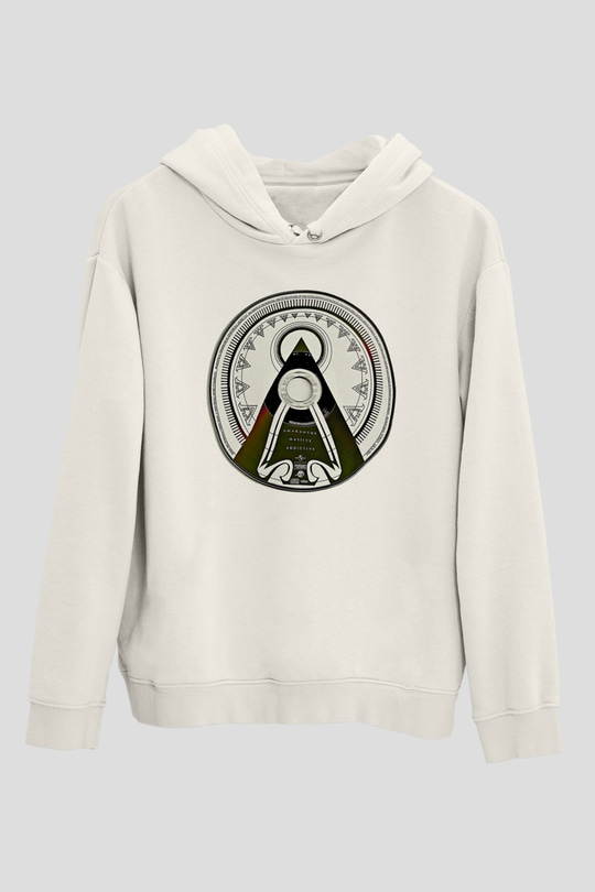 Amaranthe Baskılı Beyaz Unisex Kapüşonlu Sweatshirt