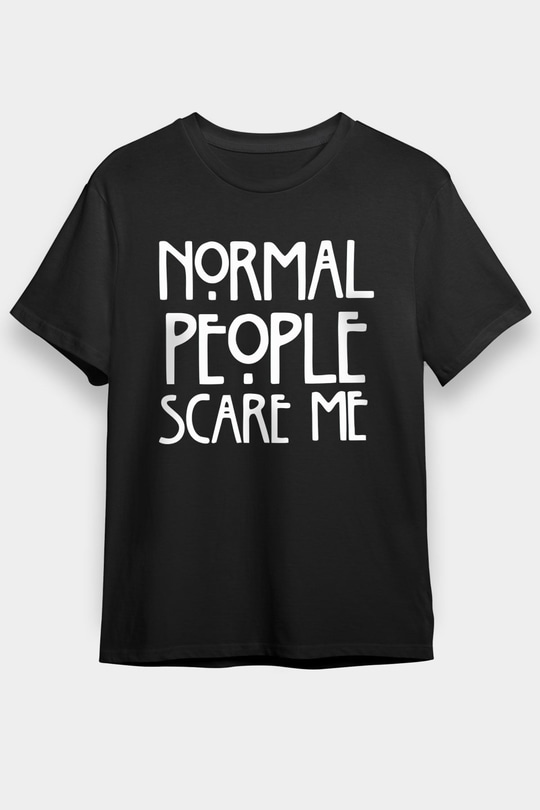 American Horror Story Normal People Scare Me Siyah Unisex Tişört T-Shirt