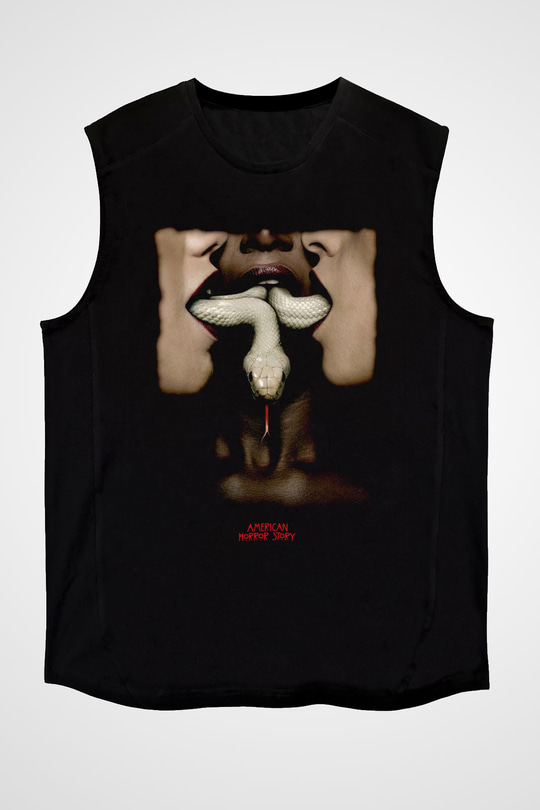 American Horror Story Siyah Unisex Kolsuz Tişört