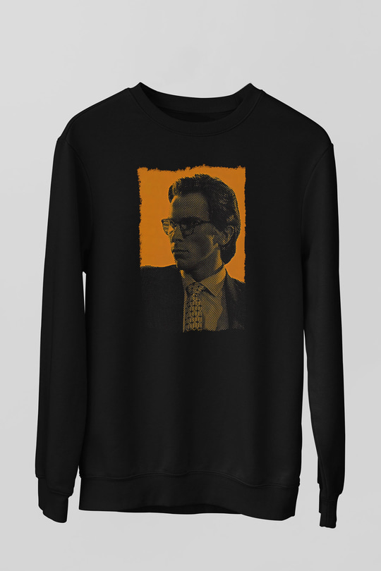 American Psycho Baskılı Unisex Siyah Sweatshirt