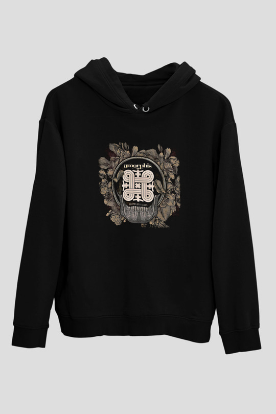 Amorphis Baskılı Unisex Siyah Hoodie