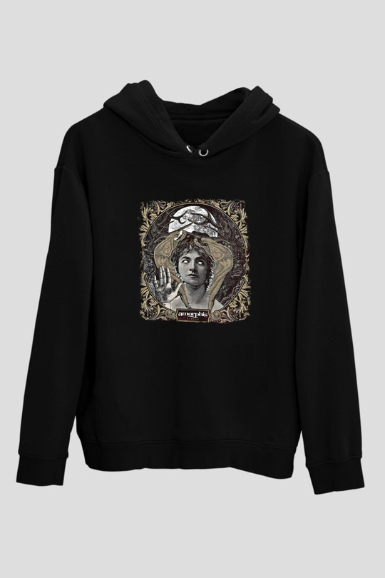 Amorphis Baskılı Unisex Siyah Hoodie