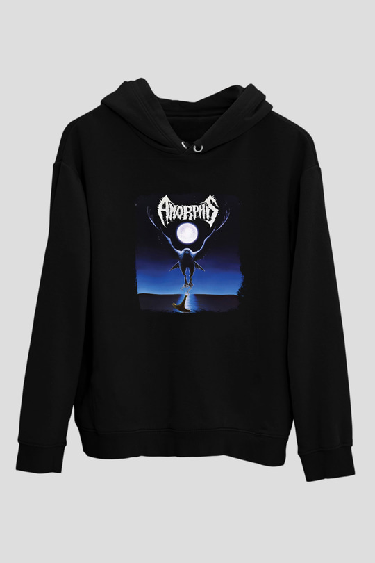 Amorphis Baskılı Unisex Siyah Hoodie