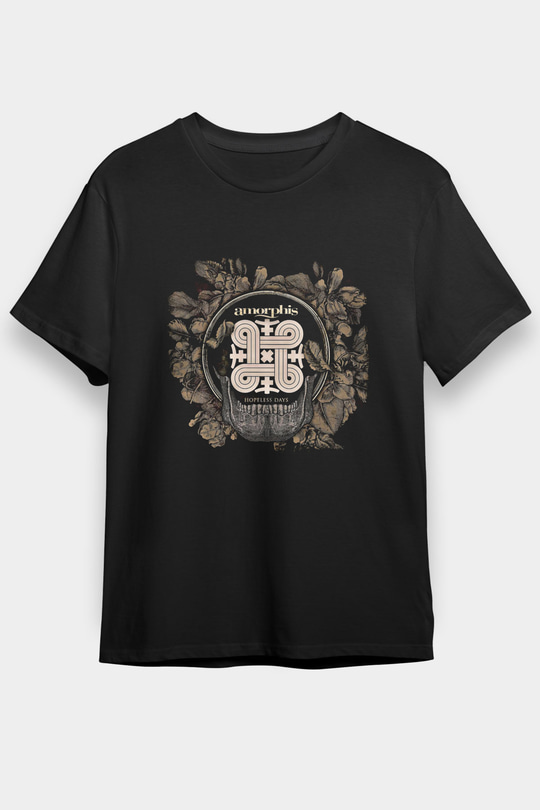 Amorphis Baskılı Unisex Siyah Tişört