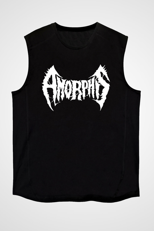 Amorphis Siyah Unisex Kolsuz Tişört