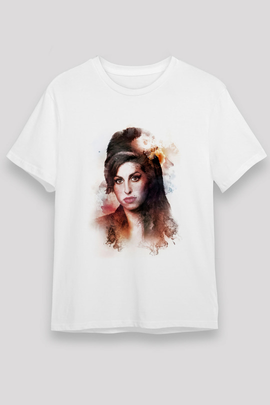 Amy Winehouse Beyaz Unisex Tişört T-Shirt - TişörtFabrikası