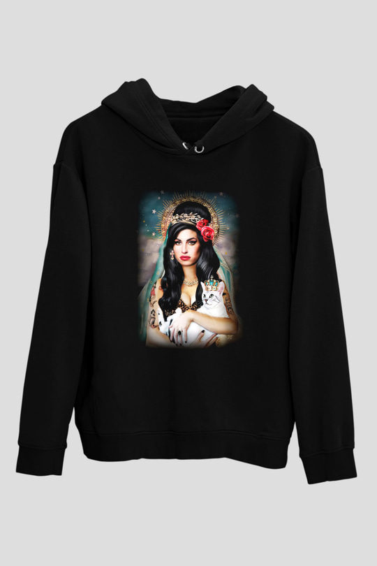 Amy Winehouse Siyah Unisex Hoodie