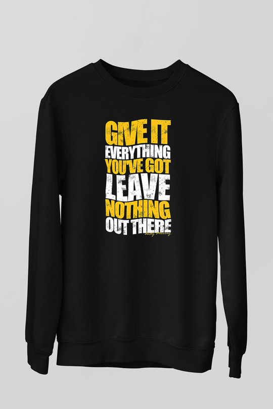 Andy Murray Baskılı Unisex Siyah Sweatshirt