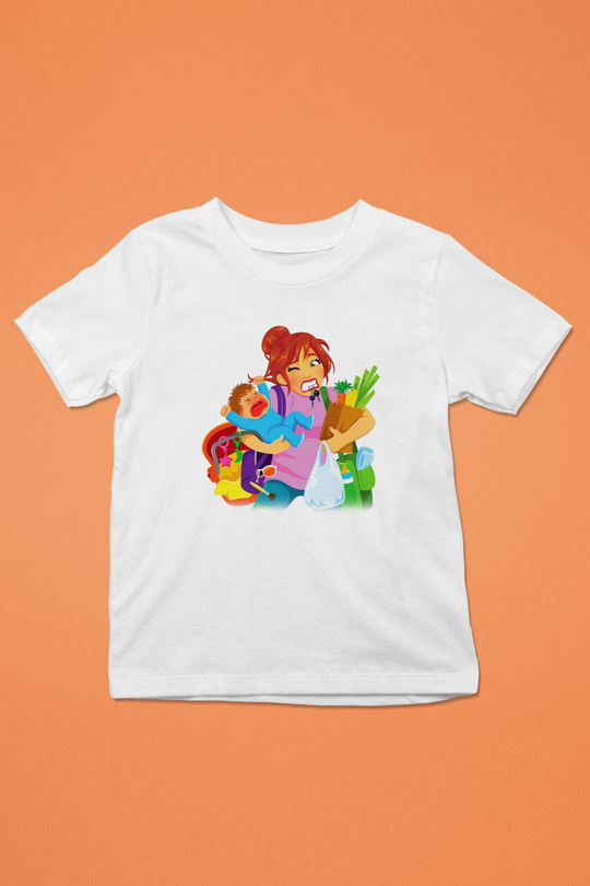 Anneler Günü Baskılı Beyaz Unisex Çocuk Tişört