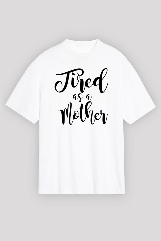 Anneler Günü Beyaz Unisex Oversize Tişört T-Shirt