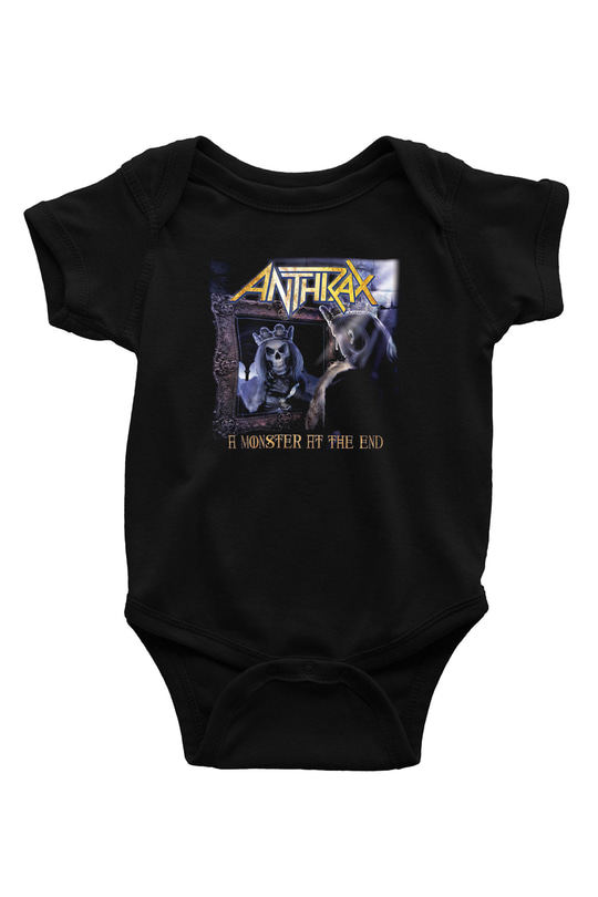 Anthrax Baskılı Siyah Bebek Body - Zıbın