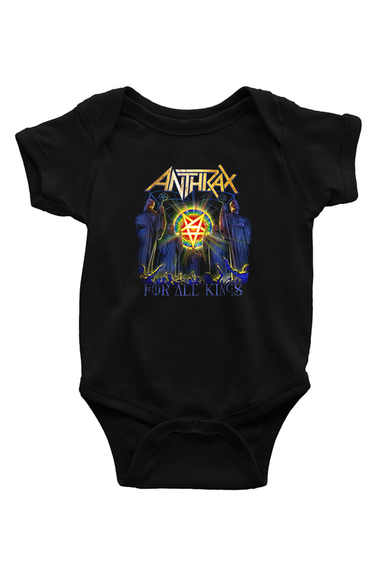 Anthrax Baskılı Siyah Bebek Body - Zıbın