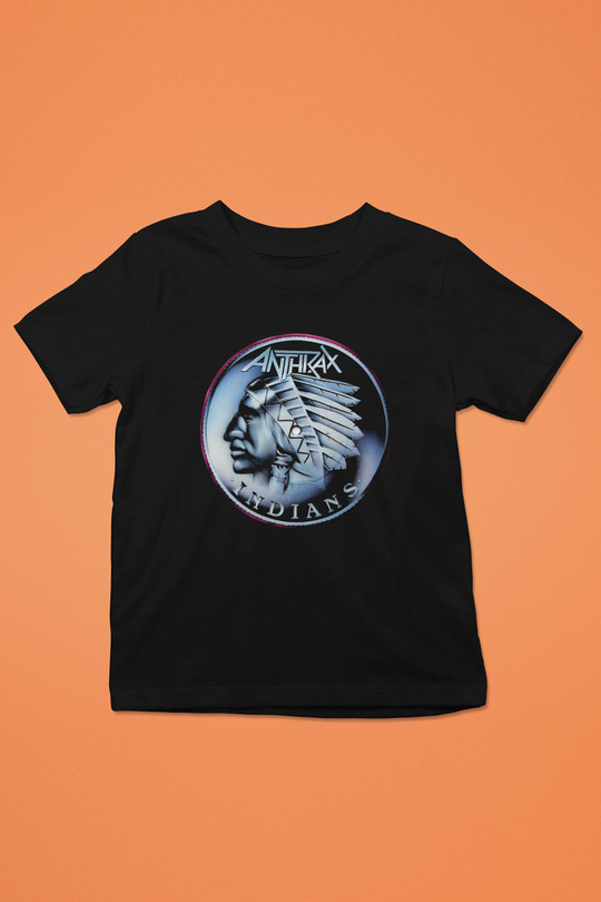 Anthrax Baskılı Siyah Unisex Çocuk Tişört
