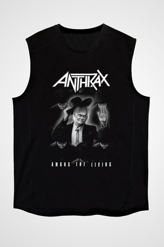 Anthrax Siyah Unisex Kolsuz Tişört