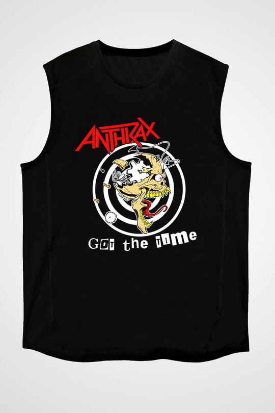 Anthrax Siyah Unisex Kolsuz Tişört