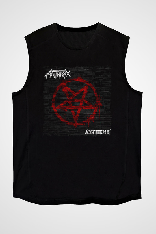 Anthrax Siyah Unisex Kolsuz Tişört